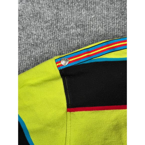 COOGI Vtg Embroidered Crest Shirt Mens XL Stripe Collared Polo Y2K Hip Hop - Picture 9 of 16